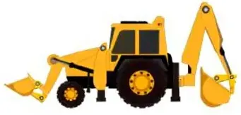 Front And Back Hoe Loader